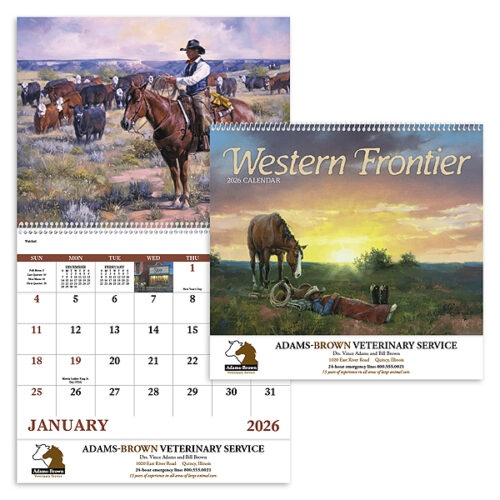Western Frontier 13 Month Spiral Calendar
