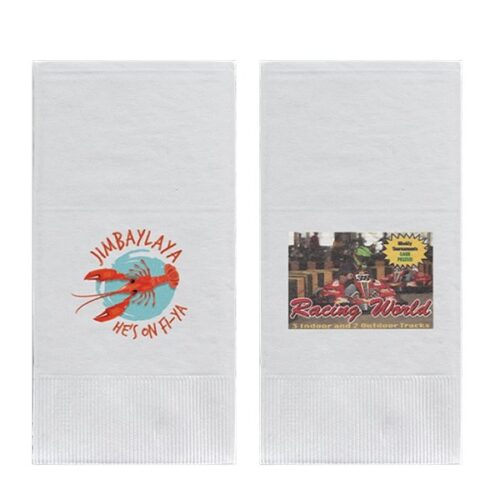8-1/4" White Full Color Digital Dinner Napkin