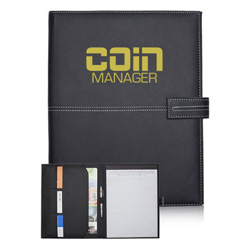 White Stitch Leather Portfolios