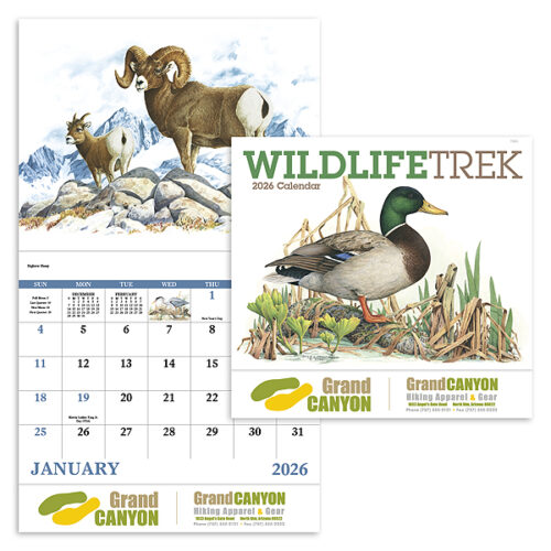 Wildlife Trek 13 Month Stapled Calendar
