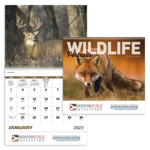 Wildlife Portraits 13 Month Spiral Calendar
