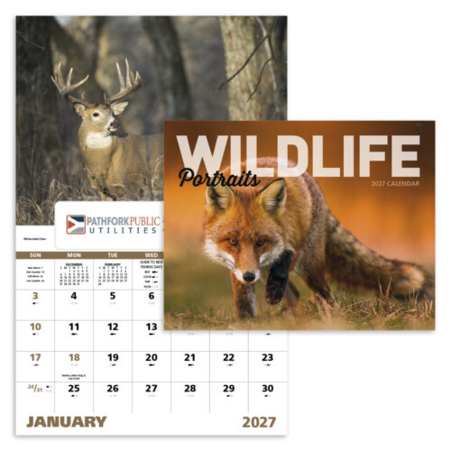 Wildlife Portraits 13 Month Window Calendar