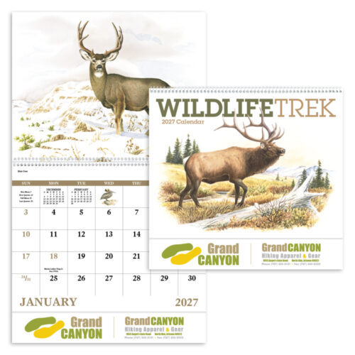 Wildlife Trek 13 Month Spiral Calendar