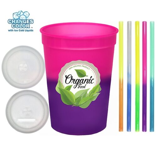 12 oz Full Color Mood Color Changing Stadium Cup