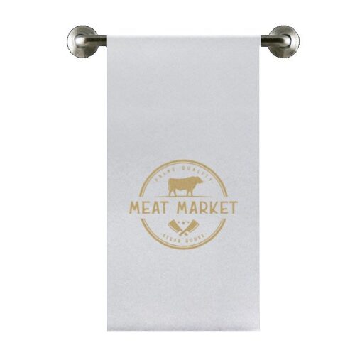 8-3/8" White Almost Linen™ Guest Towel Napkin